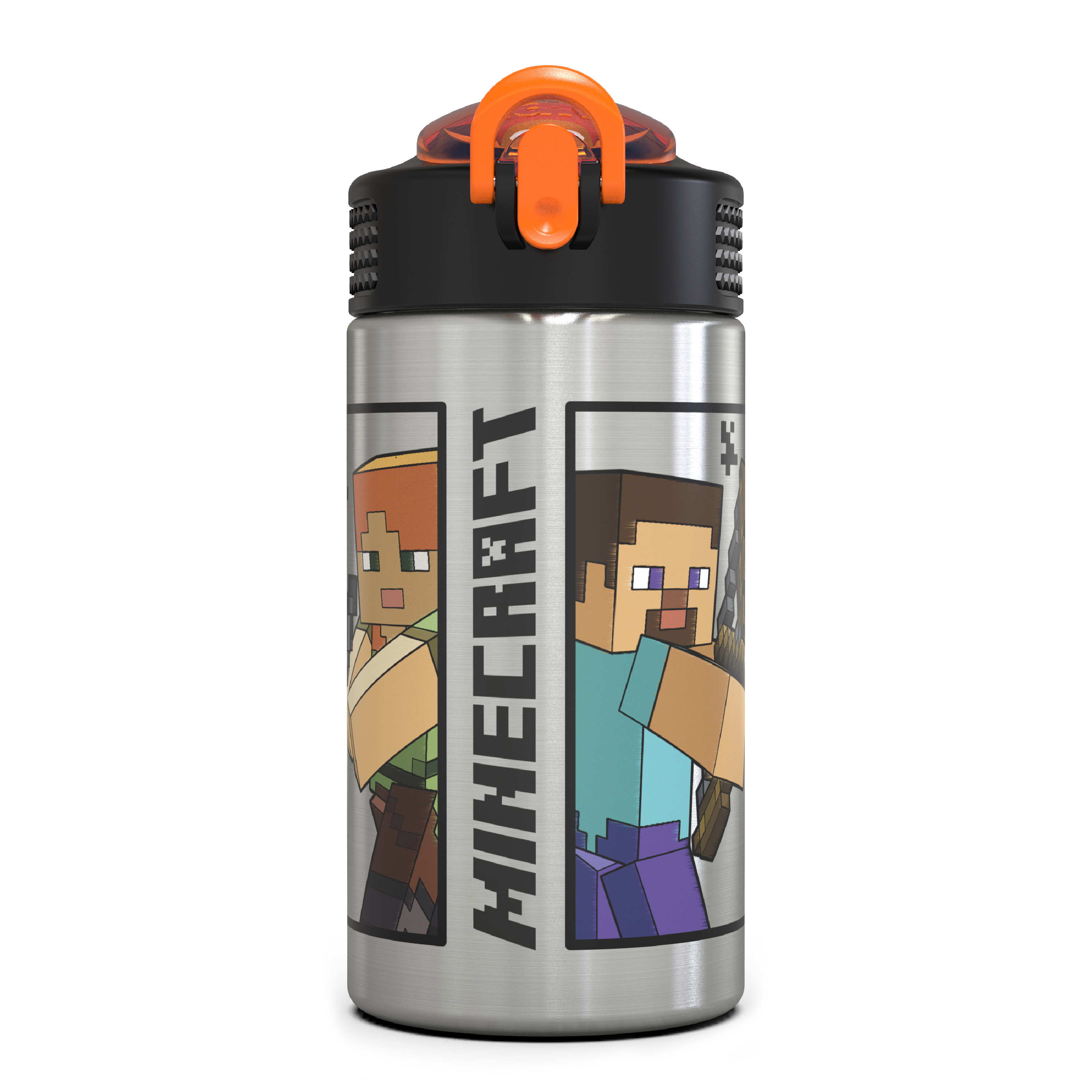 Minecraft 15.5 ounce Water Bottle, Steve and Alex slideshow image 2 Minecraft 15.5 ounce Water Bottle, Steve and Alex slideshow image 2