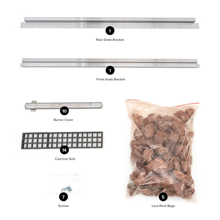 Lava Rock Kit for the 60-inch heavy duty gas radiant charbroiler