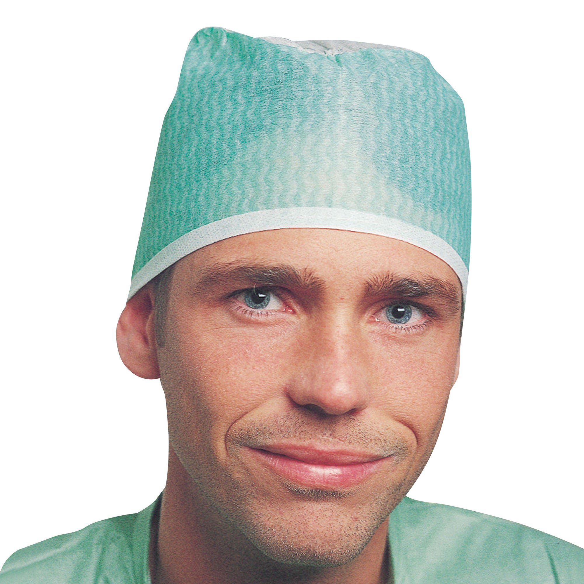 Surgeon Cap One Size Fits Most Green / White Tie Closure