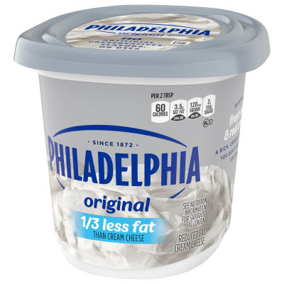 Philadelphia Reduced Fat Cream Cheese with 1/3 Less Fat, 16 oz Tub