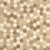 Mod Rocks Linen/Vibrunum/Chantarelle 1″ Mod Dots Mosaic