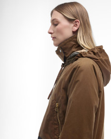 Carolyn Waxed Jacket Tan/Dress Tartan