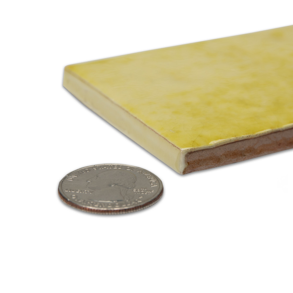 Menorca Lemon 2-1/2 in. x 12-7/8 in. Ceramic Wall Tile