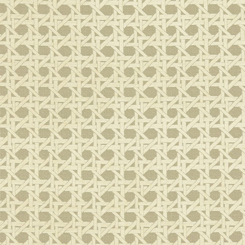 Woven cane/rattan lattice panel, tight hexagonal open-weave of beige strips, forming a repeating geometric pattern; covering a flat surface, decorative textile-like texture in neutral, softly lit close-up.