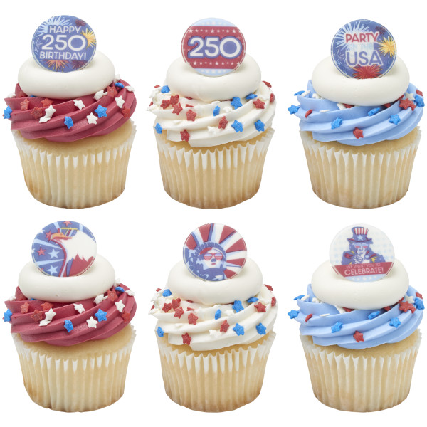 Party in the USA Disks Made Simply™ SugarStyle® Edible Decorations
