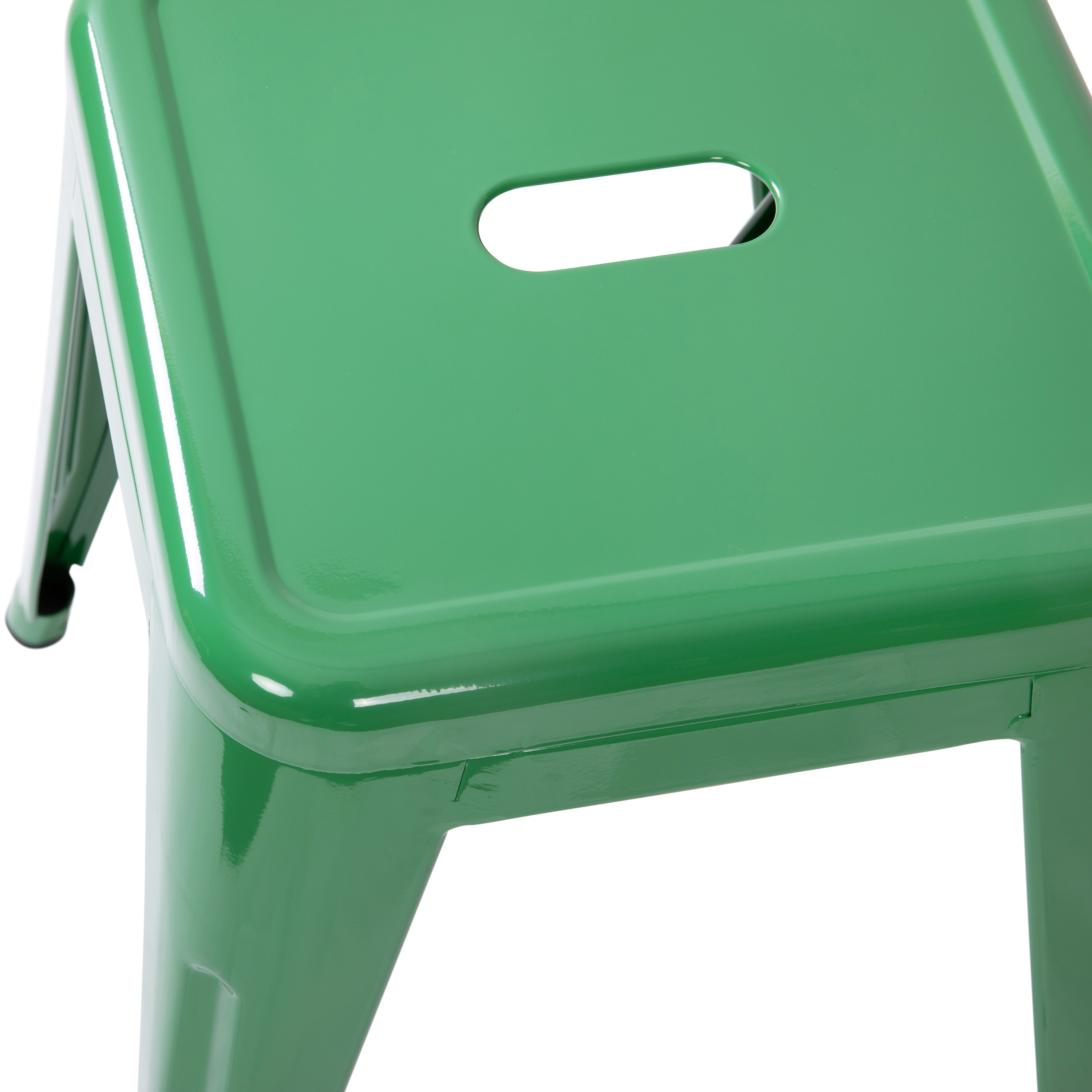 18" Table Height Stool, Stackable Backless Metal Indoor Dining Stool, Commerc... - Picture 111 of 114