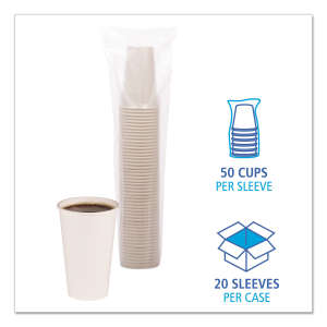 Boardwalk, Paper Hot Cups, 16 oz, White