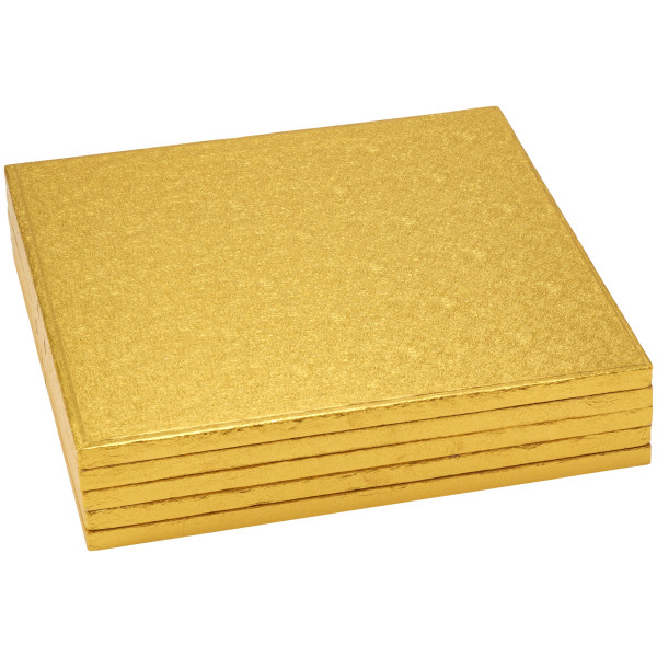 12" Square Gold Foil Cake Board