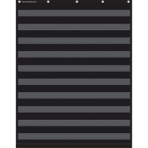 Black 10 Pocket Chart