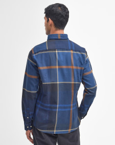 Dunoon Tailored Long-Sleeved Shirt Midnight Tartan