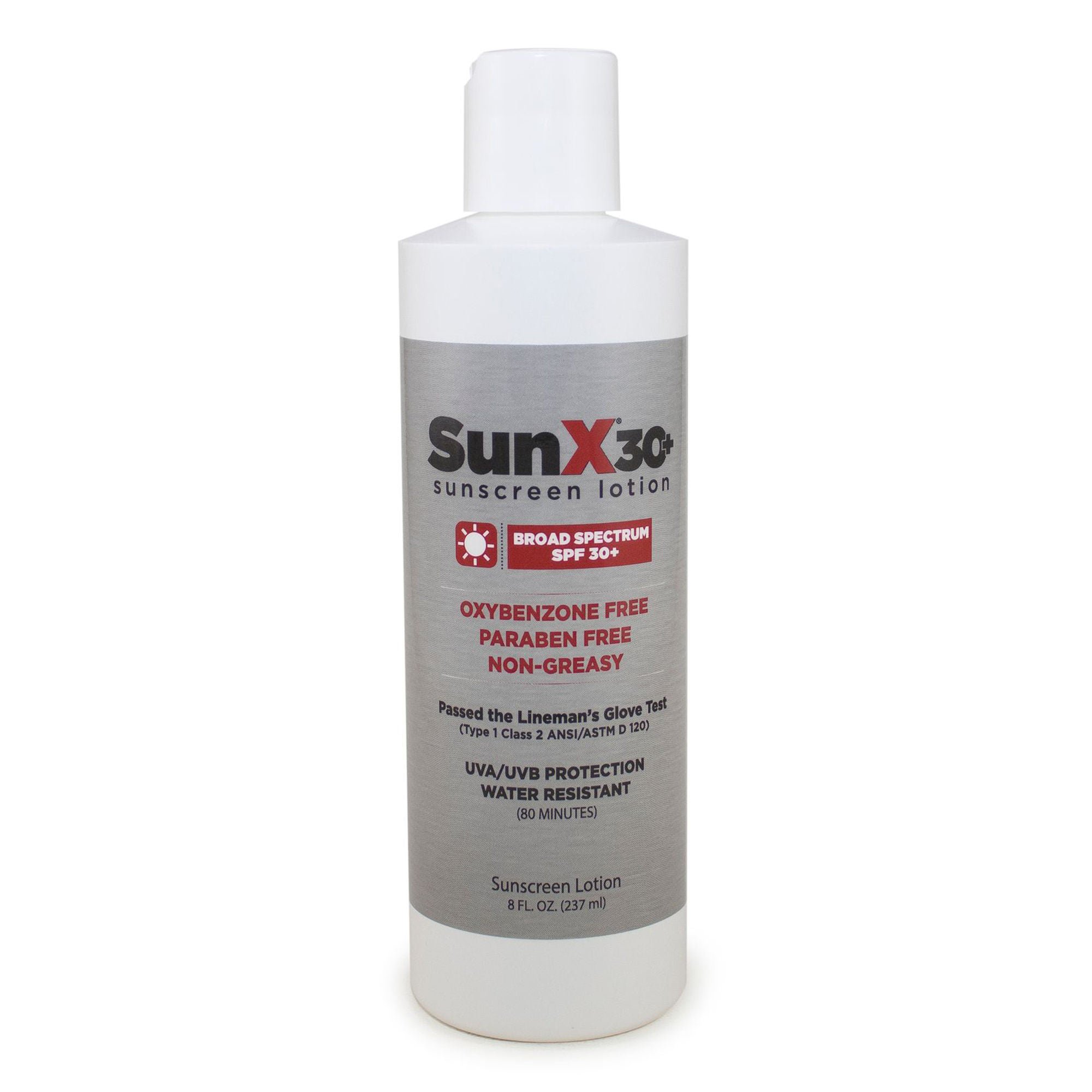 SunX® 30+ Sunscreen, 8-ounce Bottle