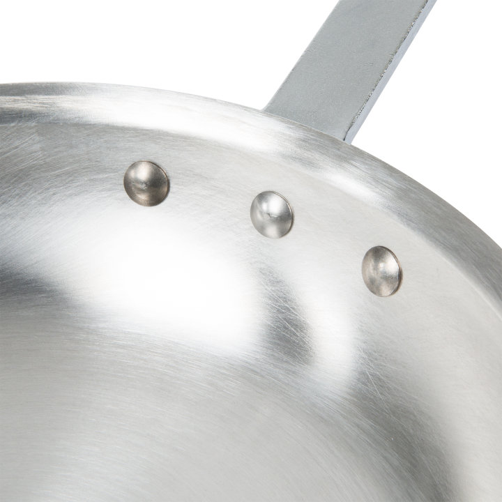 10-inch Wear-Ever® aluminum fry pan with natural finish and Cool Handle® rubber grip sleeve