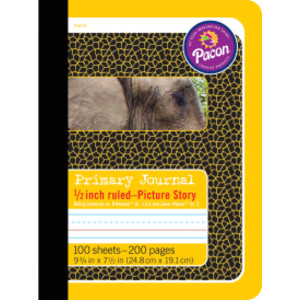 Primary Composition Book, Book Bound, D'Nealian Grades/Zaner-Bloser, 1/2" x 1/4" x 1/4" Picture Story Ruled, 9-3/4" x 7-1/2", 100 Sheets