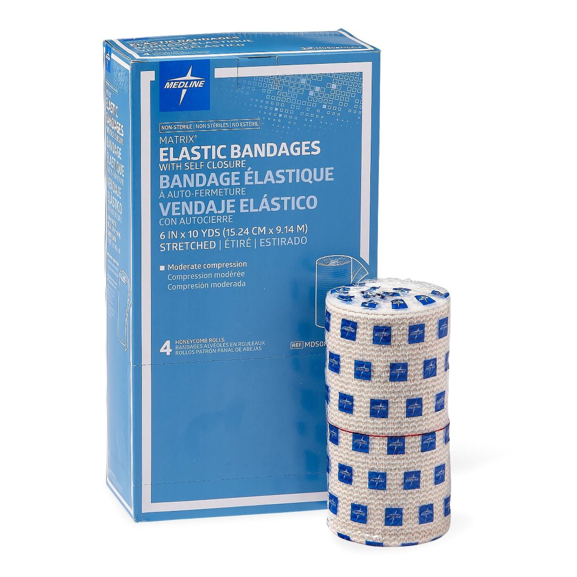 Matrix Double hook-and-loop closure Elastic Bandage, 6 Inch x 10 Yard