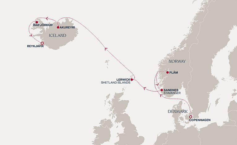 Itinerary map