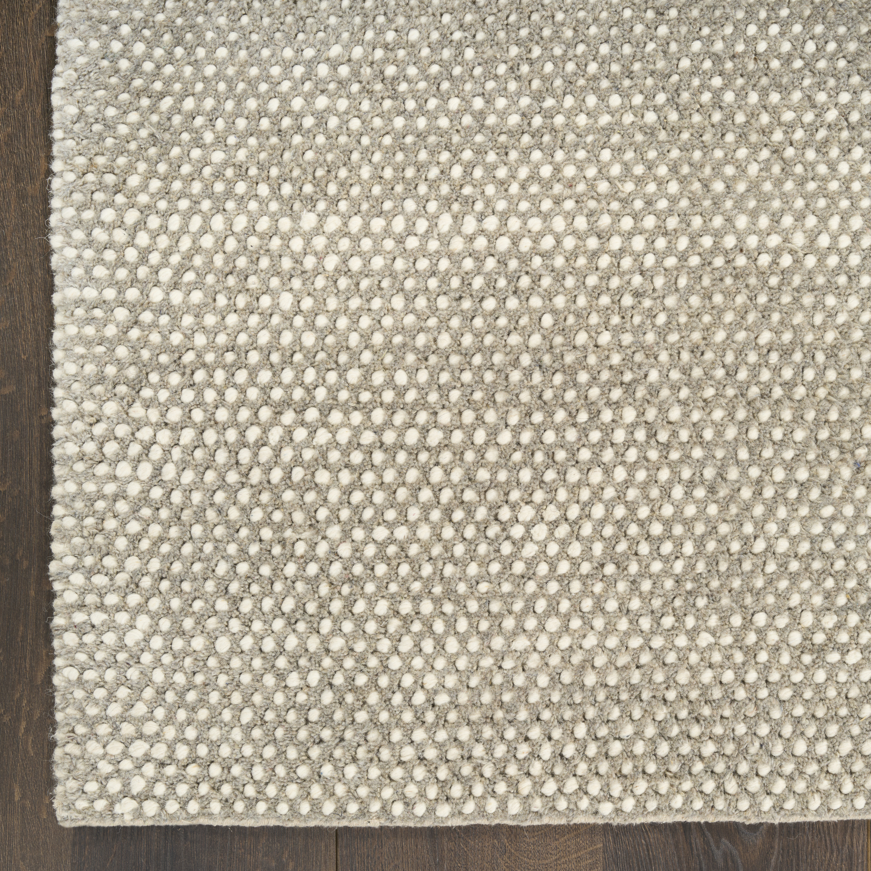 DKNY Pure Rows 5'3" x 7'3" Ivory Grey Farmhouse Indoor Rug