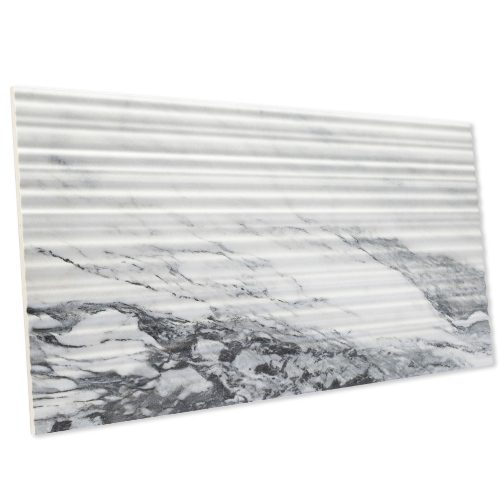 Touche Pleated Deco Zebre 11-3/4 in. x 23-1/2 in. Porcelain Floor and Wall Tile