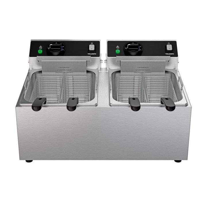 208-240-Volt 10 lb. standard-duty double-well countertop fryer