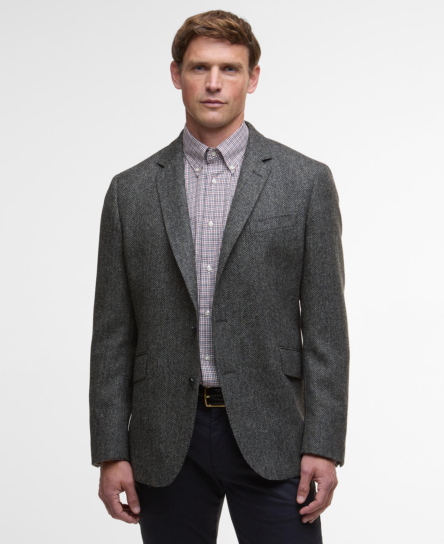 Blazer con motivo a spina di pesce Firth Moons image number 0