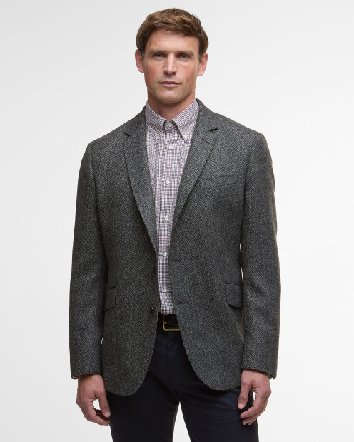 Blazer con motivo a spina di pesce Firth Moons Grey