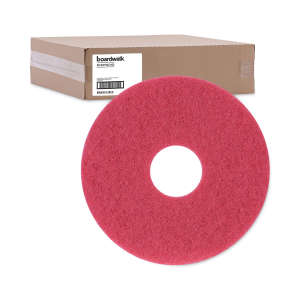 Boardwalk,  Buffing Round Floor Pad, 12", Red