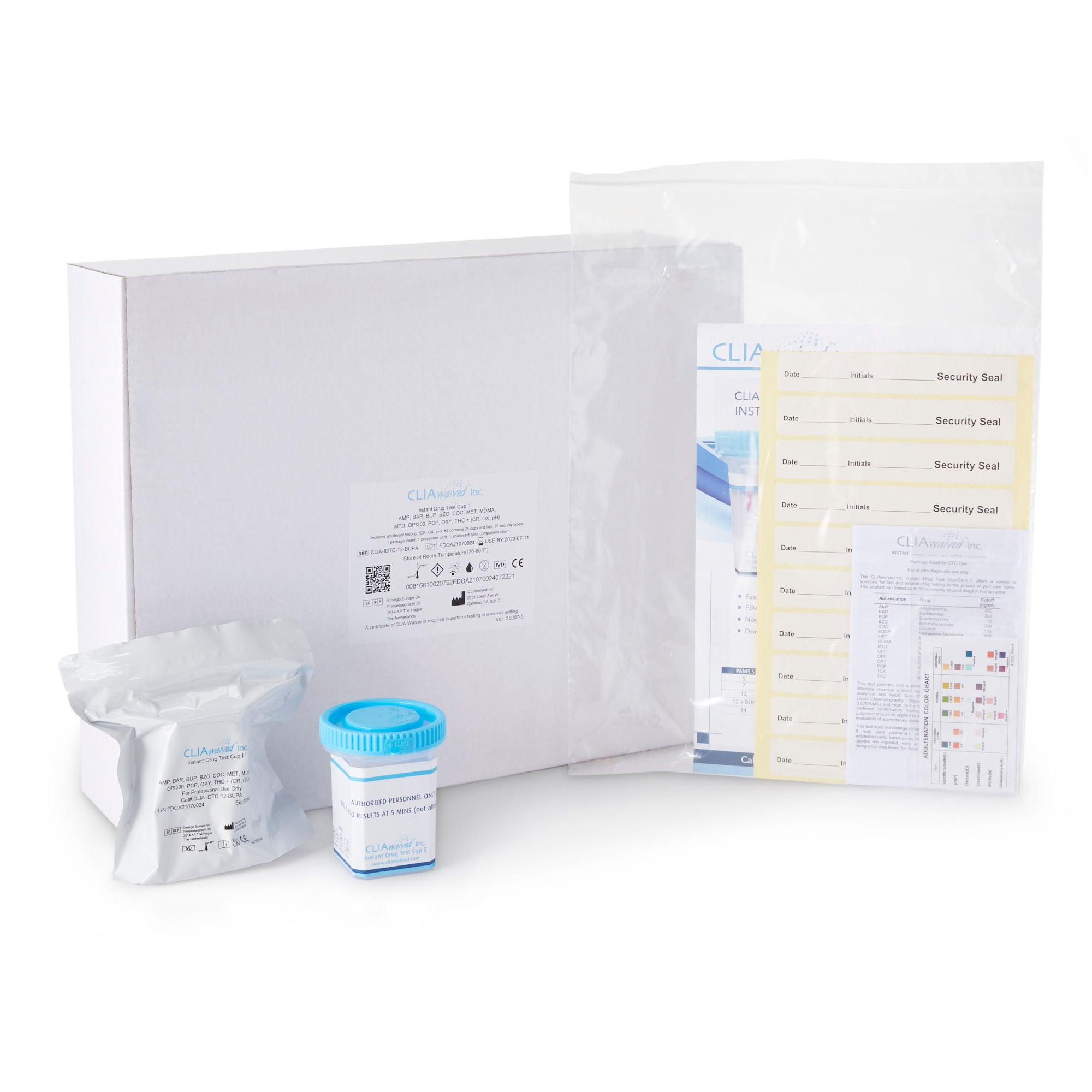 CLIAwaived™ 12-Drug Panel with Adulterants Drugs of Abuse Test