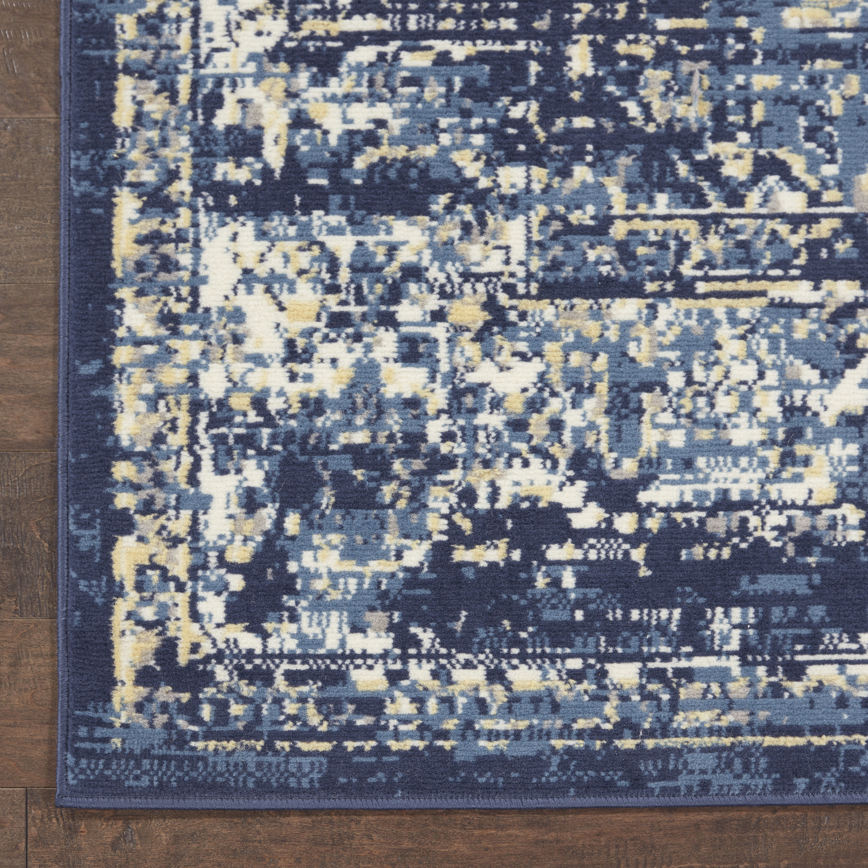 Nourison Grafix 8'6" x 12' Navy Blue Vintage Indoor Rug