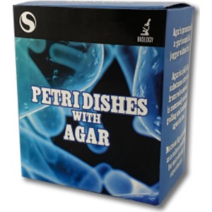 Plastic Petri Dish with Agar, Set of 3