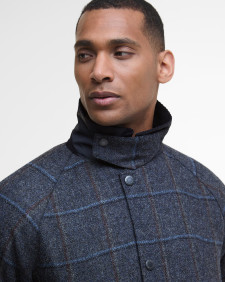 Jacke Bedale Check Wool Blue