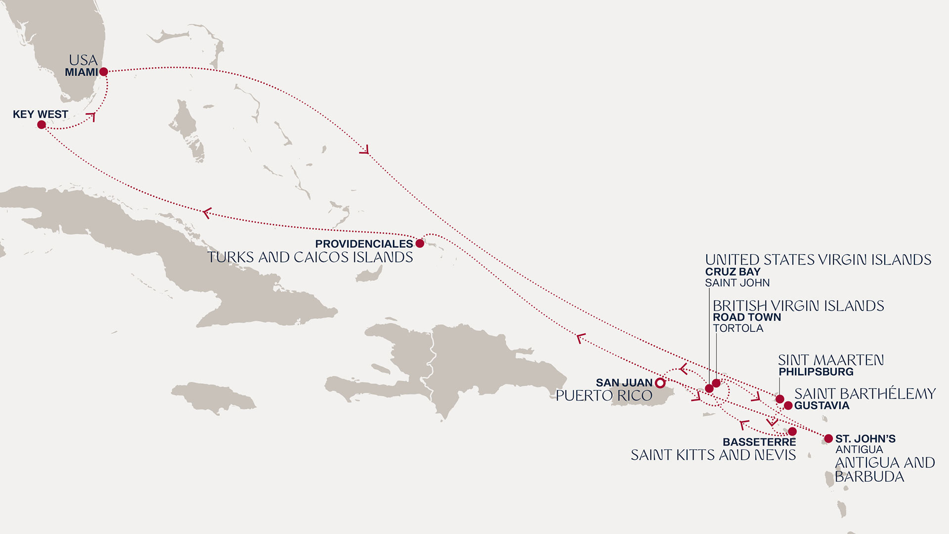 Itinerary map