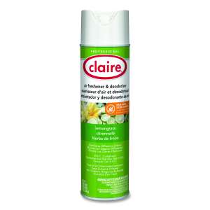 CLR1307, Claire,  Air Freshener and Deodorizer, Lemongrass Citronella,  12 oz Aerosol Can