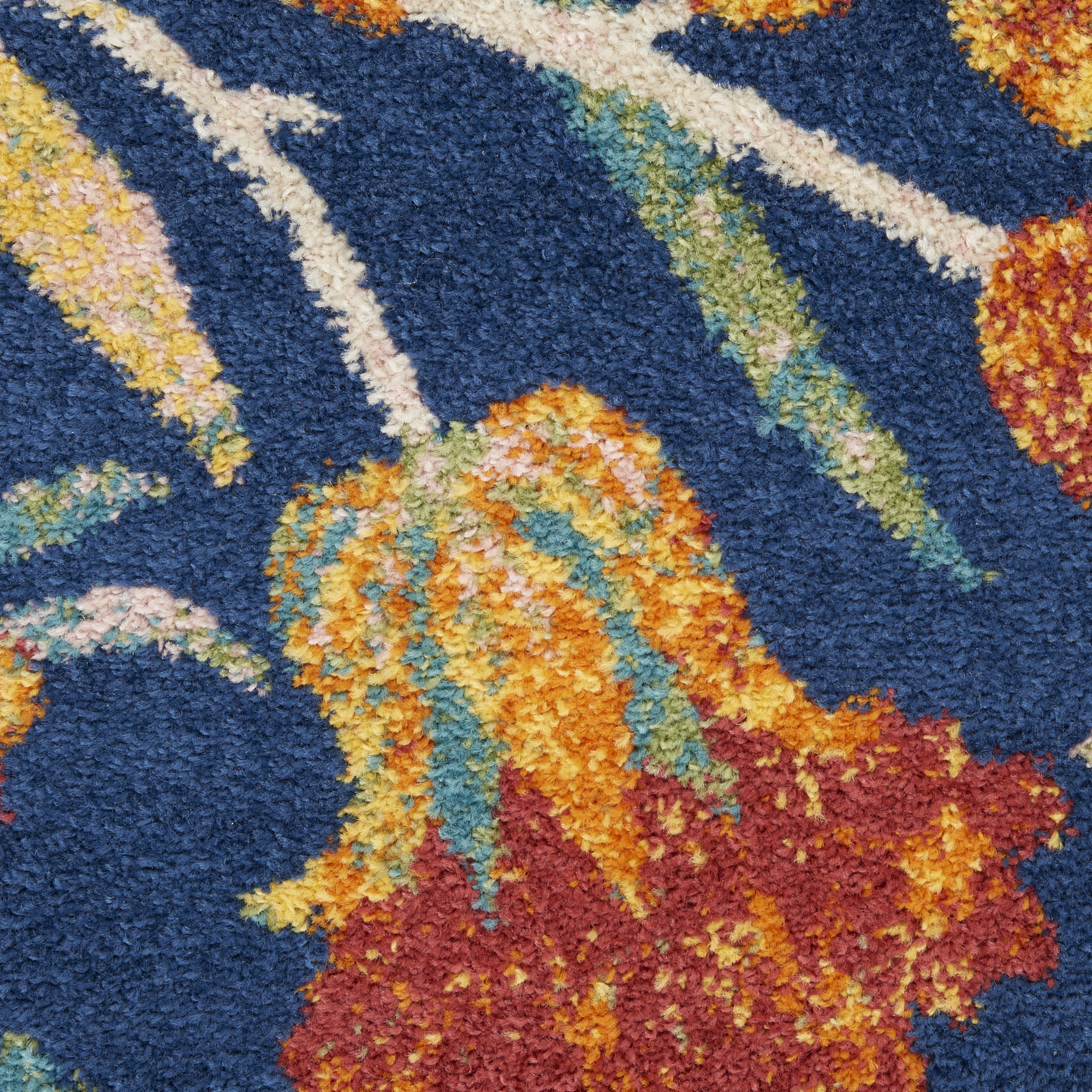 Nourison Allur 7'10" x 9'10" Navy Multicolor Bohemian Indoor Rug