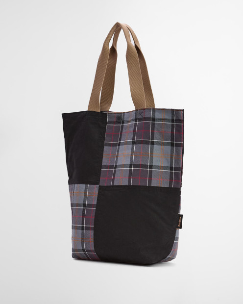 Transport Patchwork Tote Bag Black/Modern Tartan