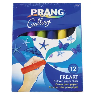 Prang Freart  Paper Chalk, Assorted Colors,  Large, 12 Ct