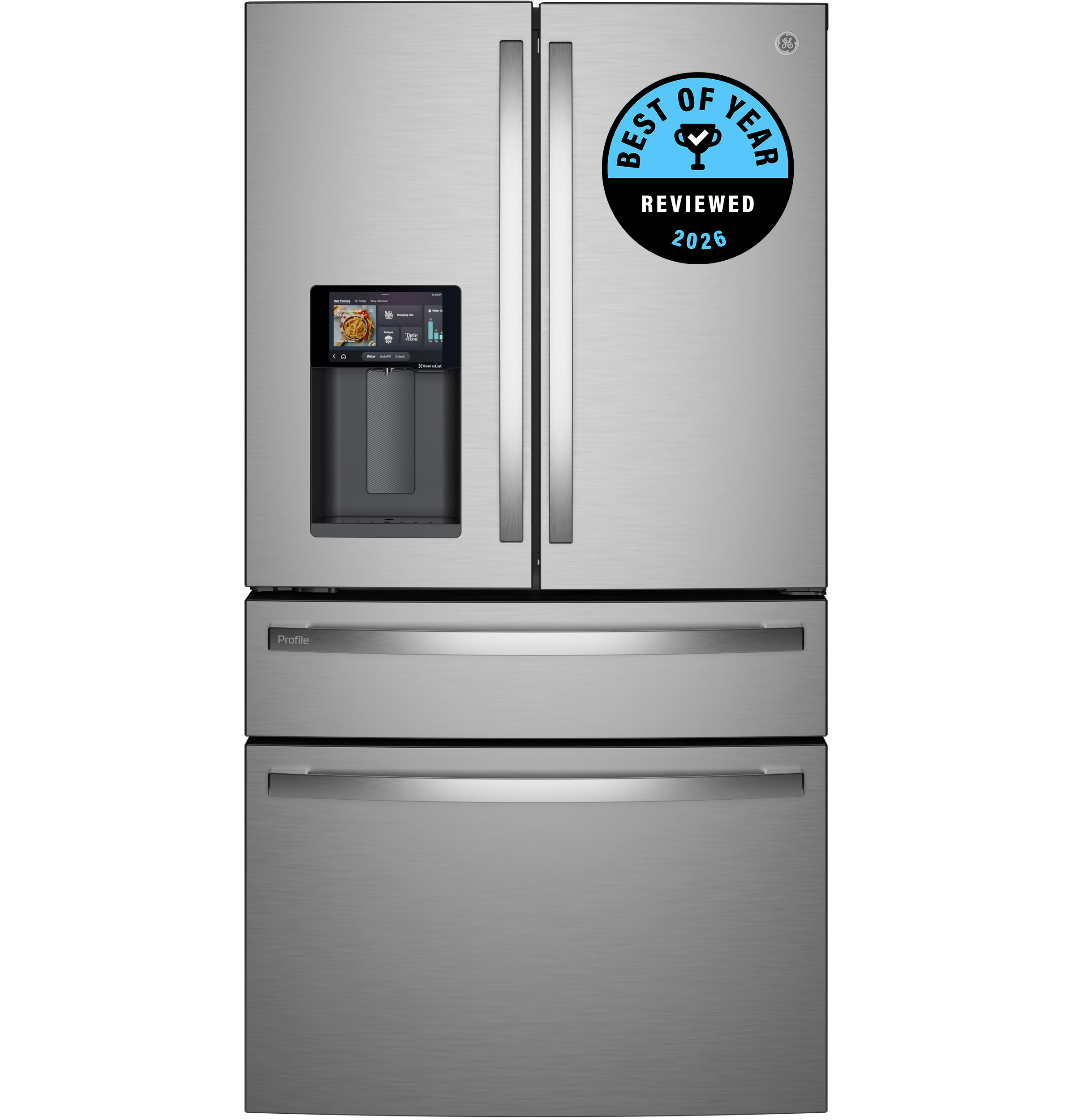 GE Profile™ ENERGY STAR® 22.4 Cu. Ft. Smart Counter-Depth 4-Door French-Door Refrigerator with Kitchen Assistant™