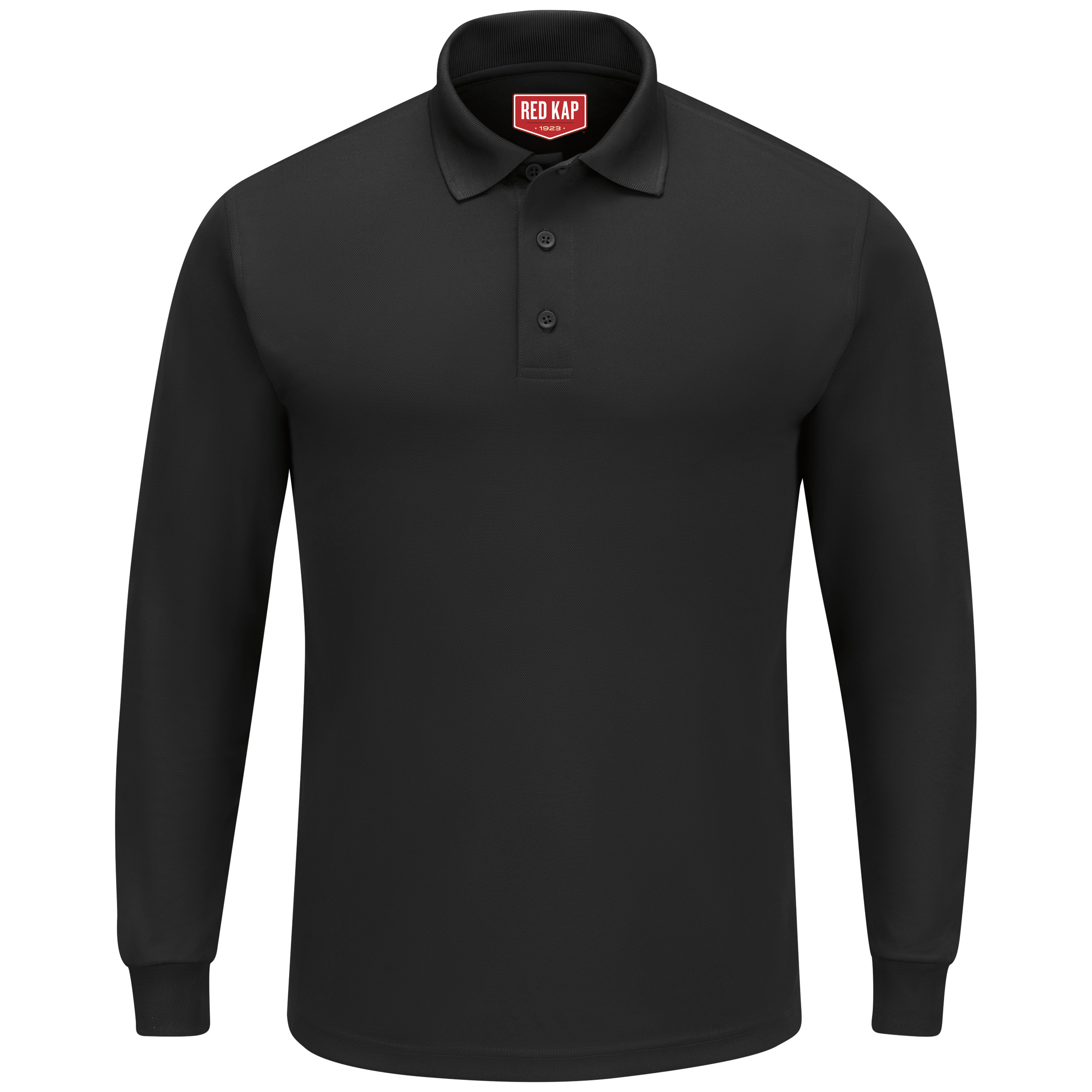 Men‘s Long Sleeve Performance Knit Polo-Red Kap