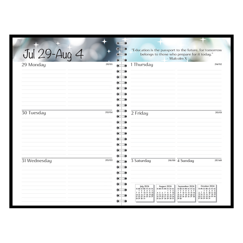 Academic Weekly Assignment Book, Black