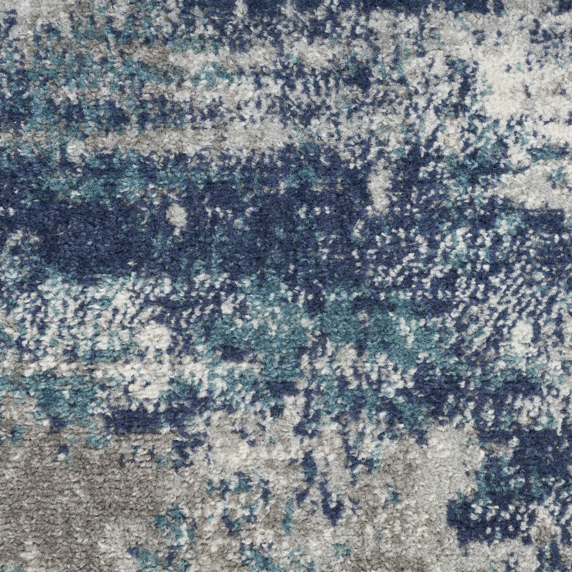 Nourison Passion 2'2" x 10' Ivory Teal Modern Indoor Rug