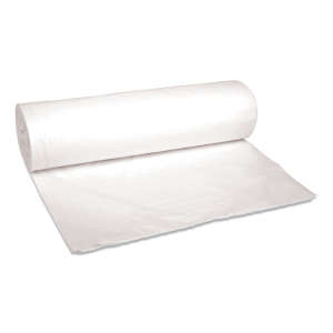 Boardwalk,  LLDPE Liner, 45 gal Capacity, 40 in Wide, 46 in High, 0.6 Mils Thick, White