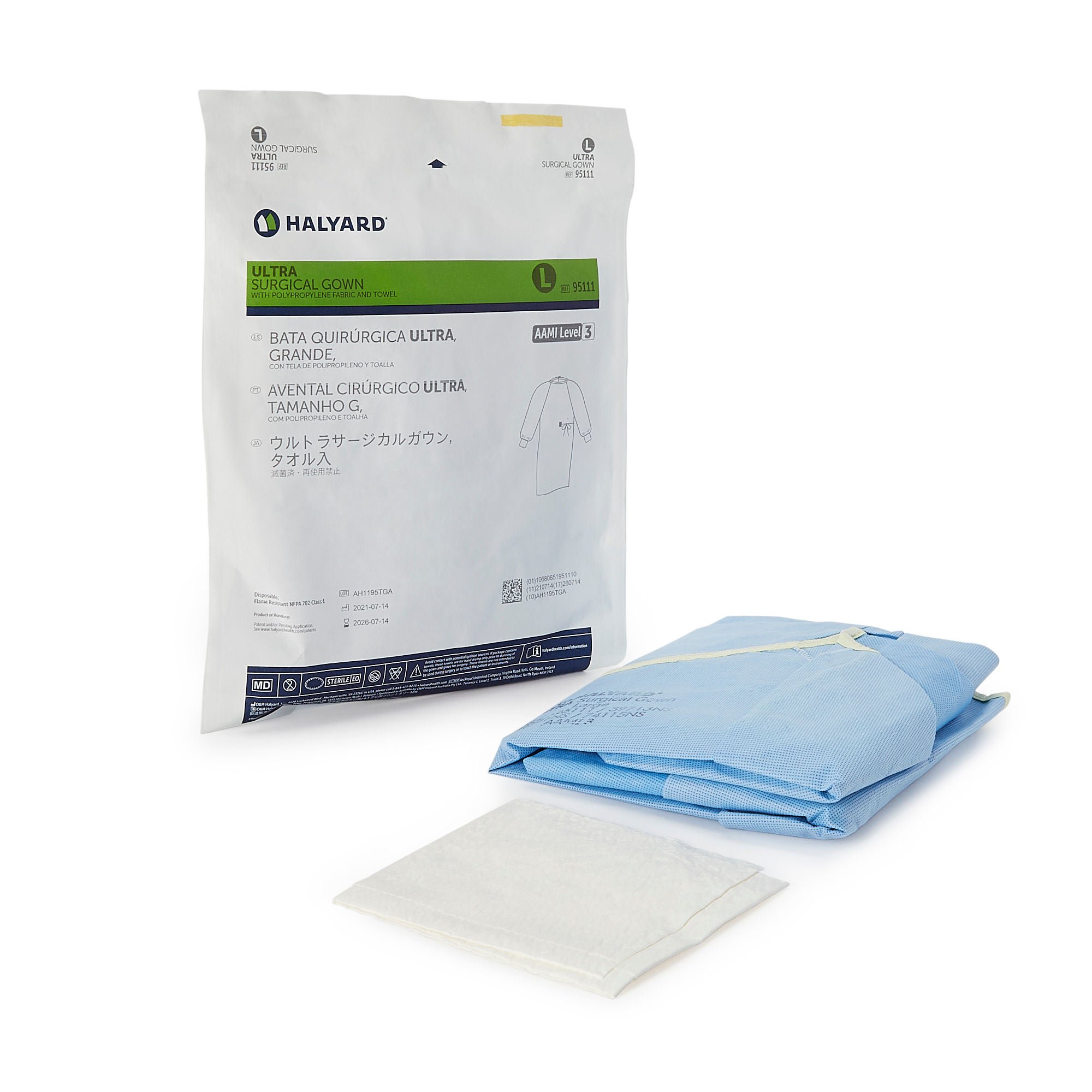 Halyard Ultra Nonreinforced Surgical Gown with Towel, Large
