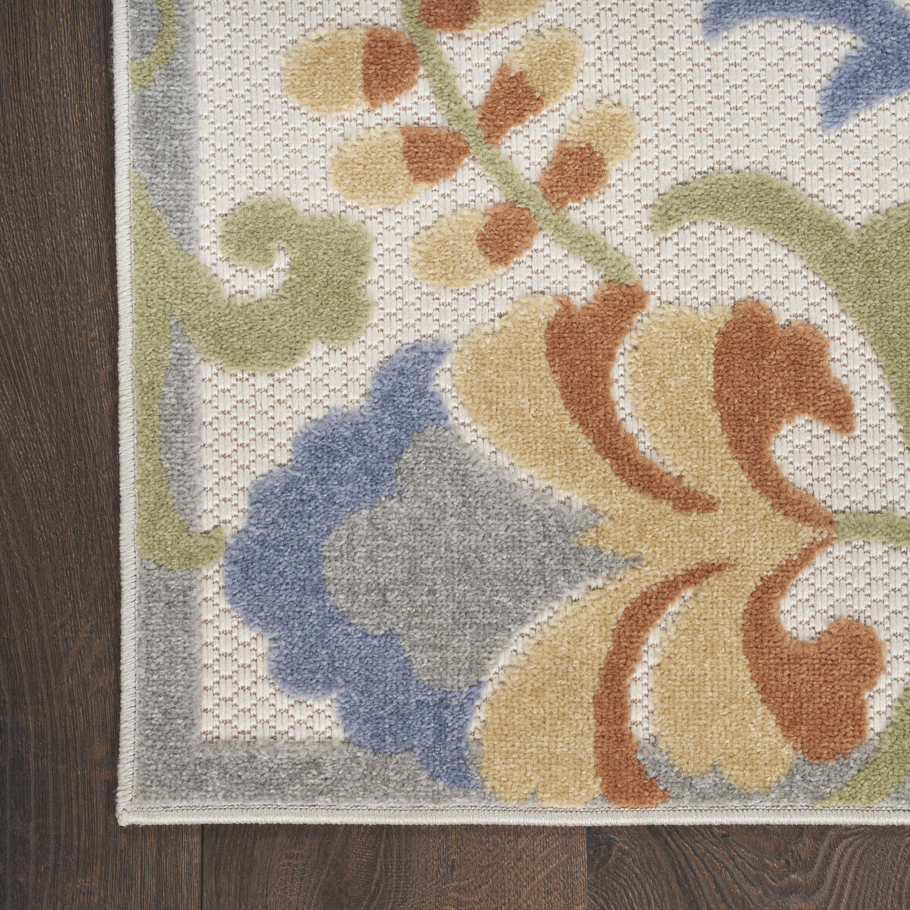 Nourison Aloha 9' x 12' Ivory Blue Outdoor Rug