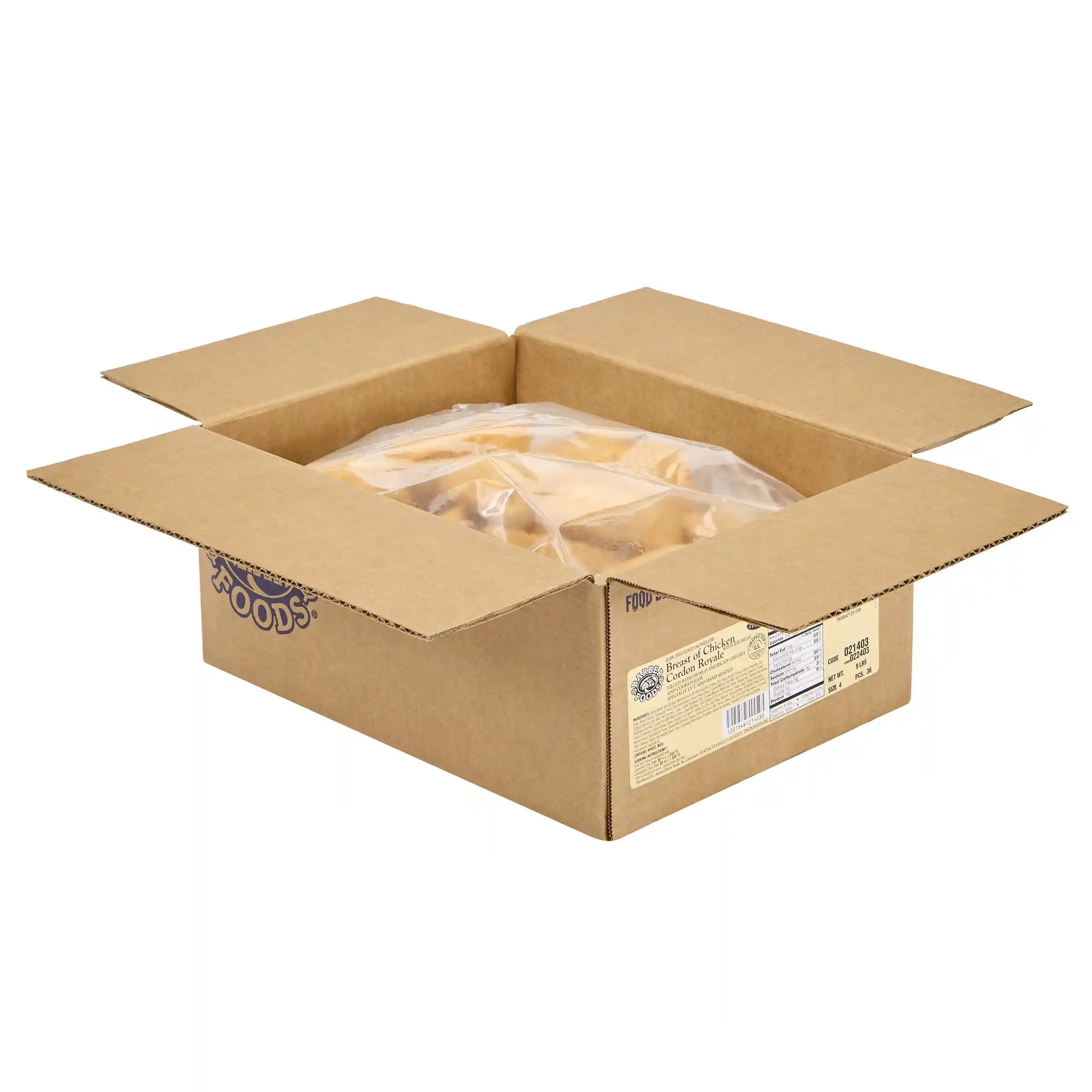 Barber Foods® Uncooked Breaded Cordon Royale Boneless Stuffed Chicken Breasts 4 oz._image_4