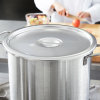 Stainless steel solid cover for 11 ½-quart double boiler inset