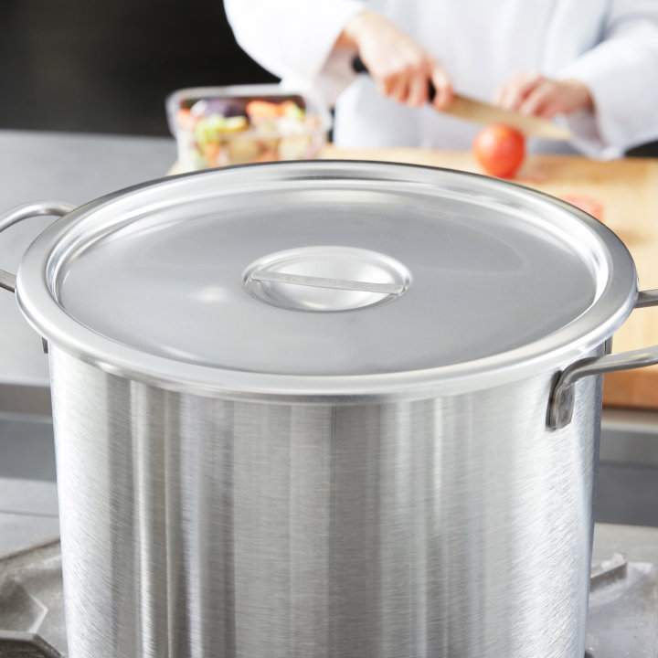 Stainless steel solid cover for 11 ½-quart double boiler inset