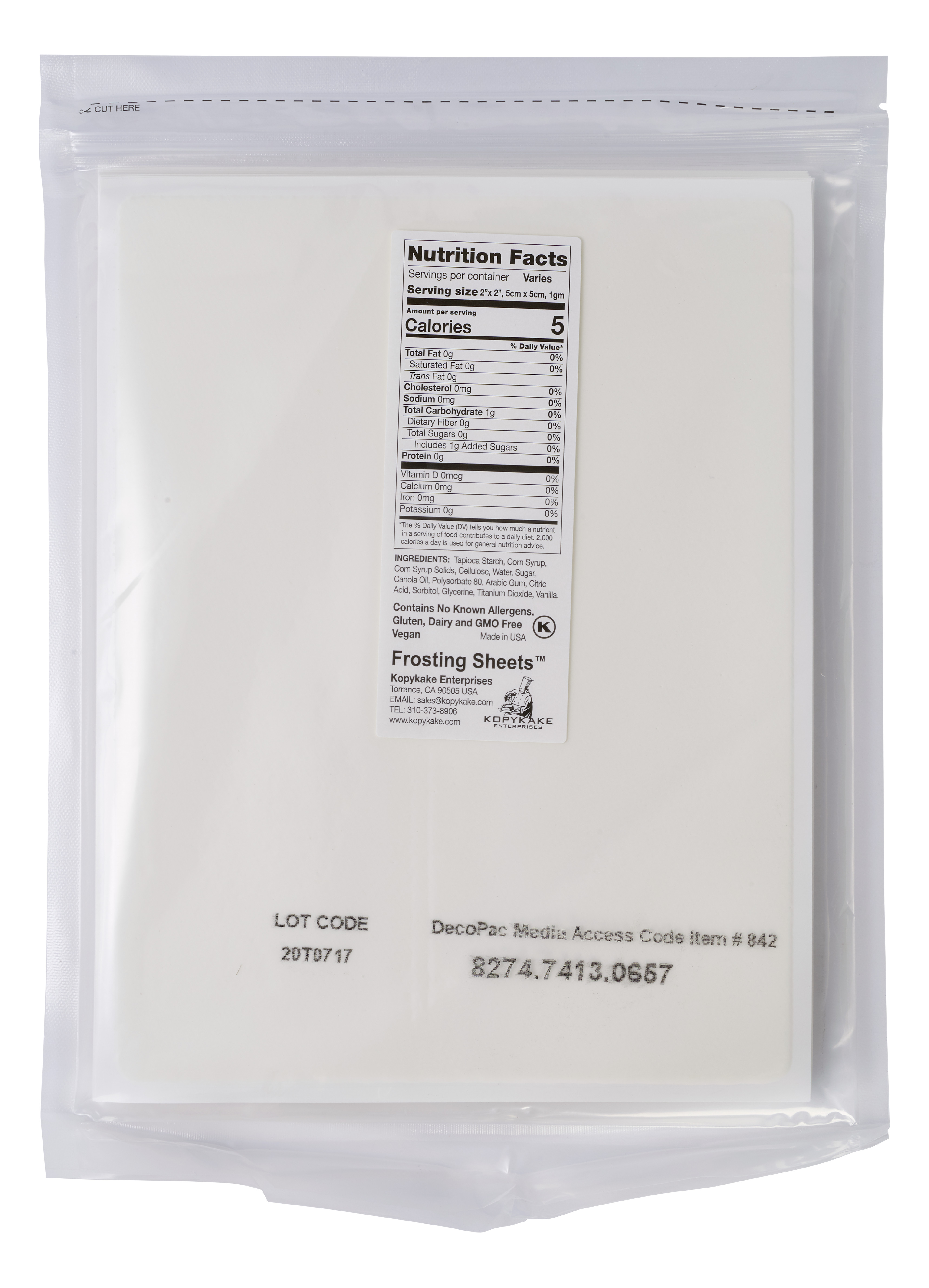 Frosting Sheets, 1/4 Sheet PhotoCake® Edible Paper DecoPac