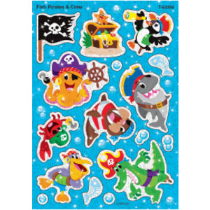 Fish Pirates & Crew Sparkle Stickers&reg;, 32 Count