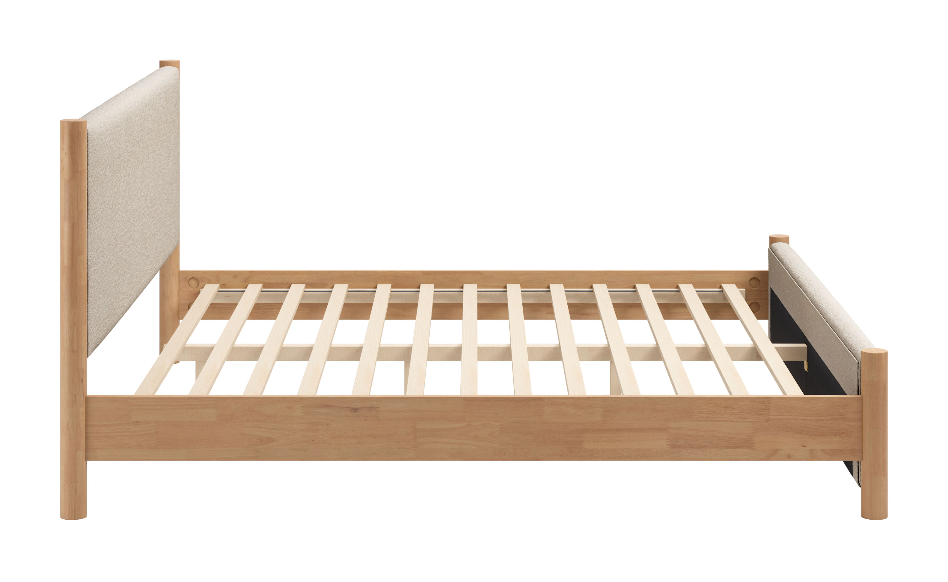 Hadi King Bed Beige & Natural product image