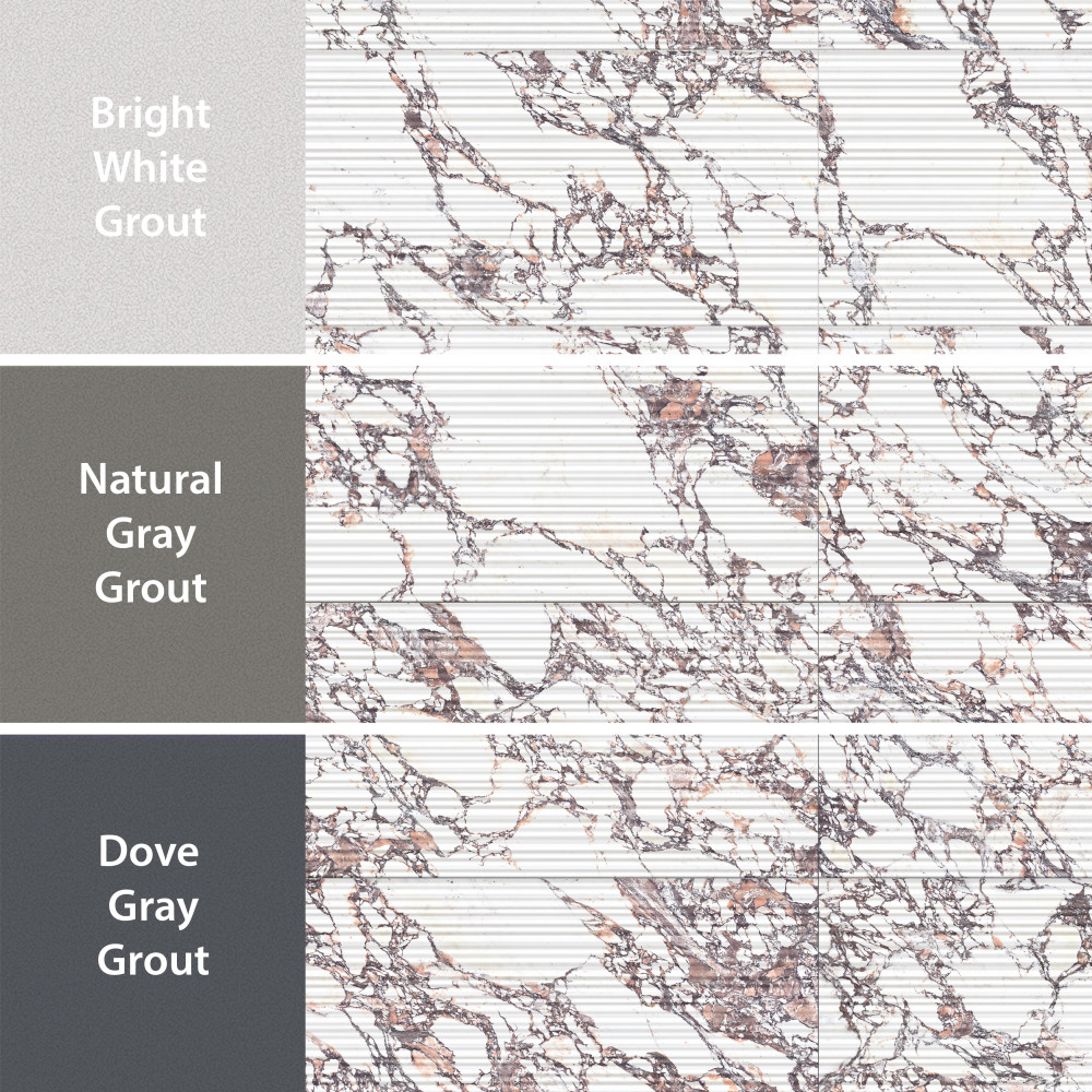 Sample – Touche Pleated Deco Rubis Porcelain Floor and Wall Tile