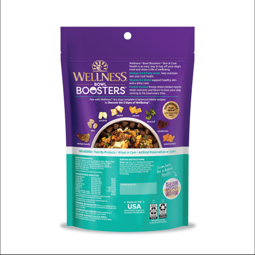 Wellness Bowl Boosters Functional Topper Skin & Coat back packaging