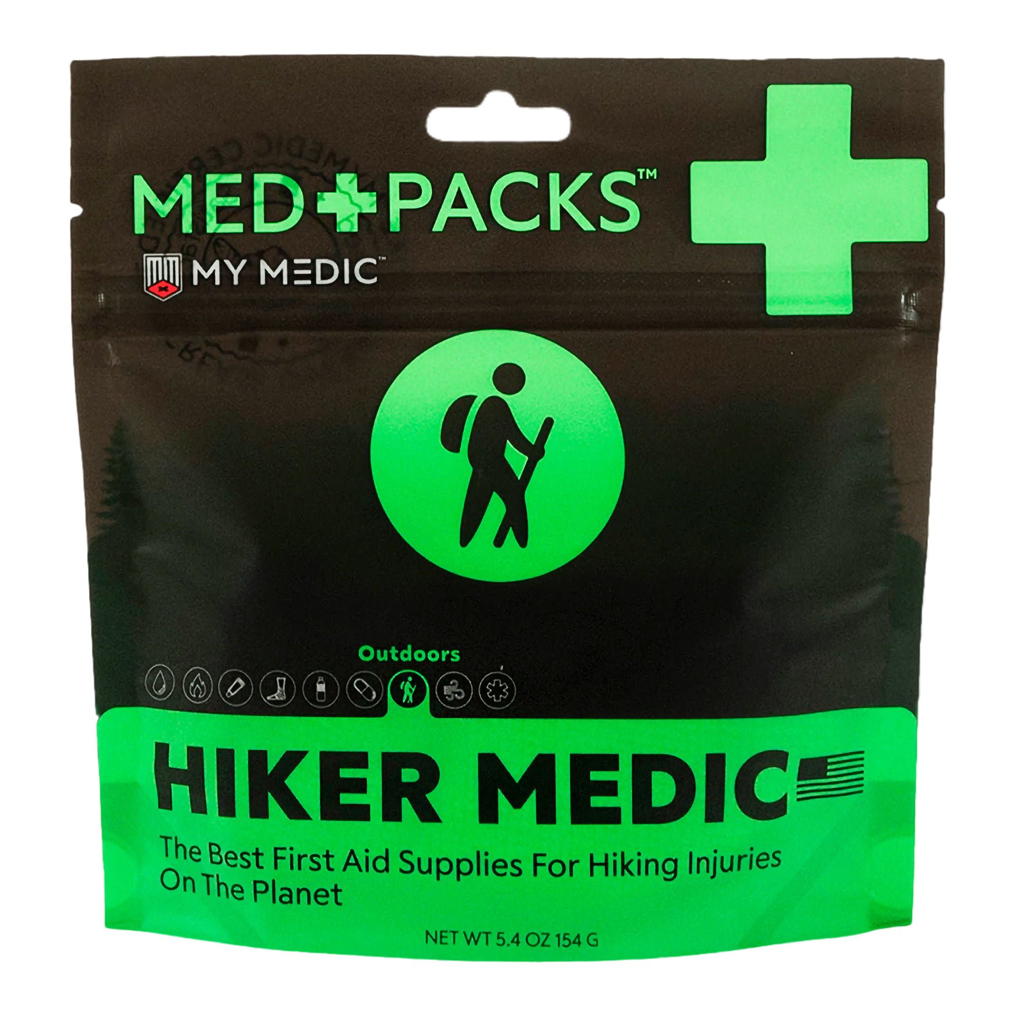 Med Packs™ First Aid Kit for Hikers – Outdoor Injury Supplies in Portable Pouch